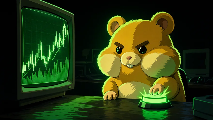 gmerald, paw on the button, chart surging